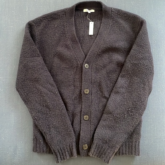 Madewell Bouclé Cardigan Sweater NWT in Navy - Picture 2 of 9